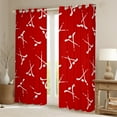 thumbnail image 2 of Manfei Ice Hockey Black Out Curtains,Kids Sports Game Curtains Pack of 2 (42x63 Each),White Red Bedroom Curtains For Teens,Breathable Bedroom Decoration, 2 of 6