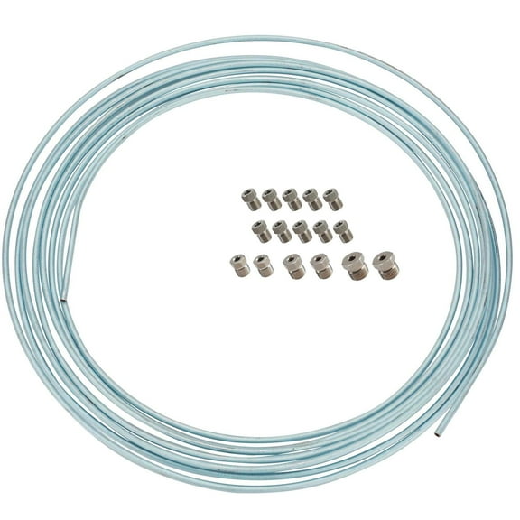 Speedway 3/16 Inch Zinc Coated Steel Brake Line/Inv Flare Nut Kit