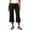 *Black, variant on VBVC Women's Wide Leg Capri Yoga Pants , High Waisted Side Drawstring Crop Trousers For Women , Ladies' Soft Stretch Pants with Pockets, Black , S-3XL