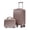Champagne, variant on TheEshow 22.24 Inch Unisex 2-Piece Hardside Luggage Sets with 14 Inch Cosmetic Case, Black