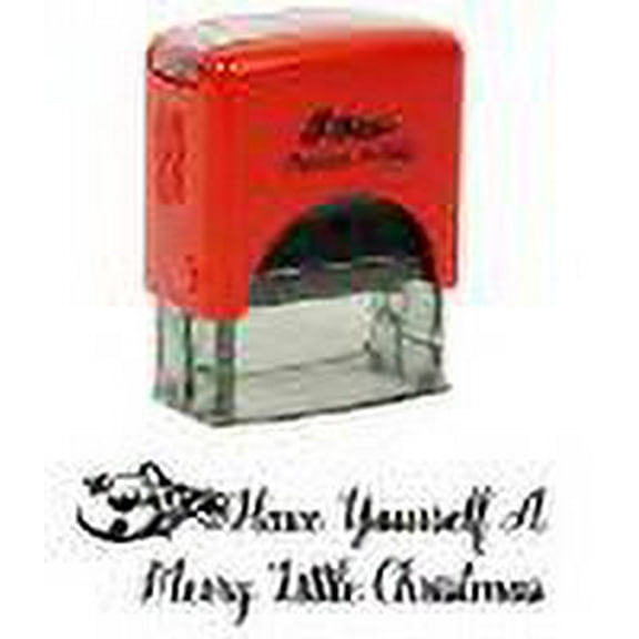 Printtoo Have Yourself A Merry Little Christmas Self Inking Rubber Stamp Pre,Inked Office Stamp, Home Office Business Stationery, 38 x 14 mm, Black