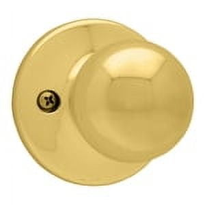 Kwikset Polo Dummy Door Knob - Pull Only, Polished Brass (94880-015)