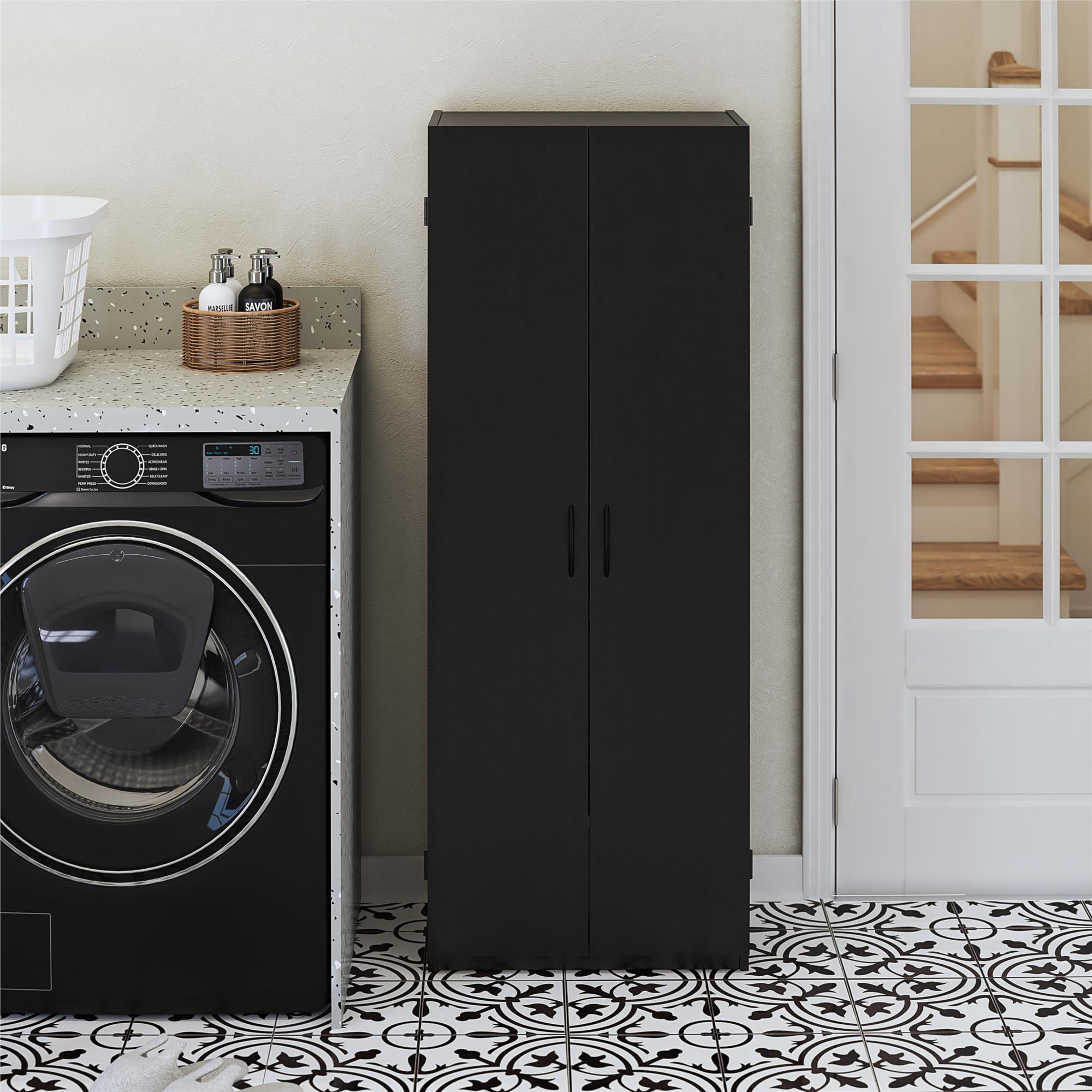 Mainstays 60" 2 Door Storage Cabinet, Black