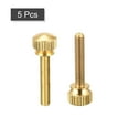 thumbnail image 3 of 5uds Moleteado Pulgar Tornillos, M4x25mm Latón Hombro Pernos Escalonado Agarre Perillas Sujetadores para PC, Electrónico, Mecánico, 3 of 5