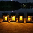 thumbnail image 6 of MEHOOM 4 Pack Outdoor Solar Lanterns Colorful, LED Fairy Lights Hanging Decorative Garden Lights, Waterproof Solar Powered Lights for Patio, Yard, Balcony, Christmas Decorations Outdoor, 6 of 10