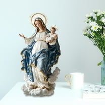 Desk Accessories Clearance! Our Lady of Divine Providence Figurine Our Lady of Mt Statues Virgin Mary Home Décor Devout Gift Prayerful Inspiration Ornament*1, Base*1