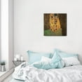thumbnail image 3 of Gustav Klimt Canvas Wall Art - This Kiss Basio Famous Oil Painting Classic Artwork Picture Print with Framed Painting Hang for Home Office Bedroom Living Room Wall Decor-13.5"X13.5", 3 of 7