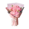 thumbnail image 2 of Ramo de flores de ganchillo R para decoración del hogar, regalo decorativo para el Día de la Madre Rosa, 2 of 9