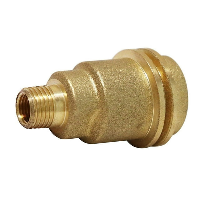 CSYANXING Heavy Duty Brass Propane Adapter for 2lb Tanks QCC1 POL to 14 Male Pipe Thread for RV Grill Fryer System Gas