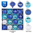 thumbnail image 3 of YOHAVEN 16pcs Christmas Tree Peacock Ball Ornament Set, Electroplated Painted Shatterproof Hanging Decorations for Holiday Tree Party Home Decor, 3 of 9