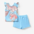 thumbnail image 7 of Disney Princess Girls T Shirt and Shorts Cinderella Character Ruffled 2 Pieces Outfits Set Size 2-6, 7 of 7