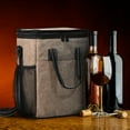 thumbnail image 7 of Kato 6 Bottle Wine Carrier - Insulated Portable Wine Bags for Wine Bottles Gifts for Christmas Travel or Picnic Beige, 7 of 7