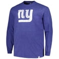 thumbnail image 2 of Men's Profile  Heather Royal New York Giants Big & Tall Throwback Long Sleeve T-Shirt, 2 of 3
