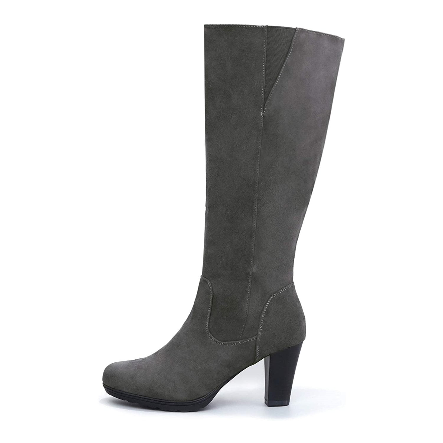 Womens Boots Grey Wide Width Boots Women's Gray Knee High Boots