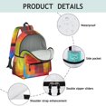 thumbnail image 4 of Red and Blue Checkered Pattern Backpack for School, Cute School Bag with Adjustable Shoulder Straps and Padded Back, 13.4"x11"x4.7", 4 of 5