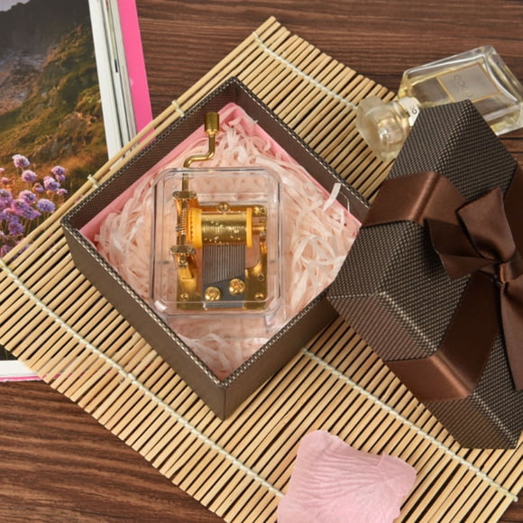 Milisten Caja De Ornamental Con Manivela Para Regalos Con Transparente