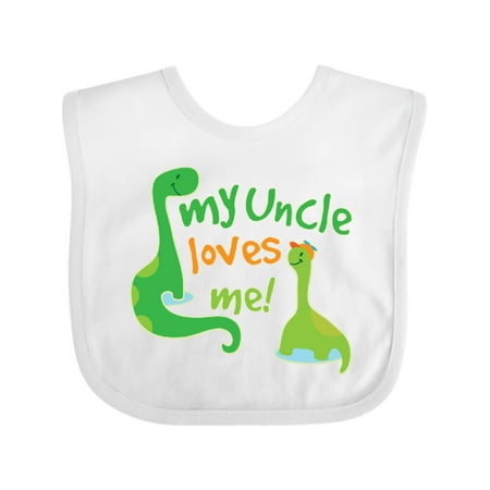 

Inktastic My Uncle Loves Me Gift Baby Boy Bib