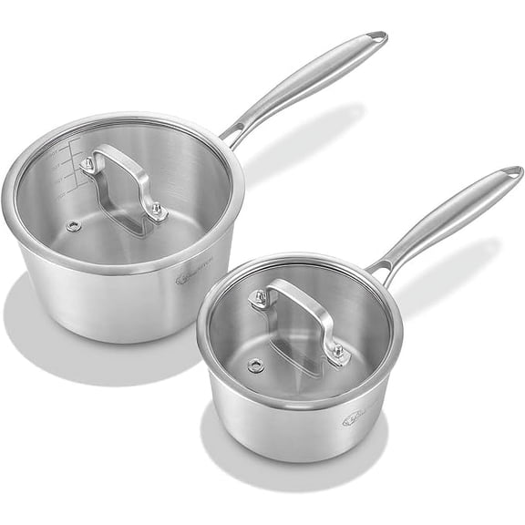 LOLYKITCH Tri-ply Hybrid Stainless Steel Stock Pot with Lid,Non-Stick Induction Cooking Pot,Dishwasher and Oven Safe.
