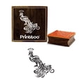 thumbnail image 1 of Printtoo Square Peacock Pattern Wooden Rubber Stamp Card Making Craft Stamps-3 x 3 Inches, 1 of 2
