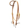 thumbnail image 2 of Hilason Single Ear Horse Headstall W/ Throat Laced Cheeks Tan, 2 of 2