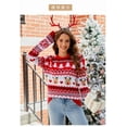 thumbnail image 3 of Women's Christmas Sweaters Classic Print Crewneck Ugly Sweater Xmas Holiday Party Jumper Tops Clothes Knitwear Outfits, 3 of 5