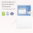 thumbnail image 3 of Delta Children Twinkle Galaxy Limited 4-inch Mini Crib Mattress - Premium Sustainably Sourced Fiber Core - Waterproof - GREENGUARD Gold Certified (Non-Toxic) - 5 Year Warranty - Made in USA, 3 of 7