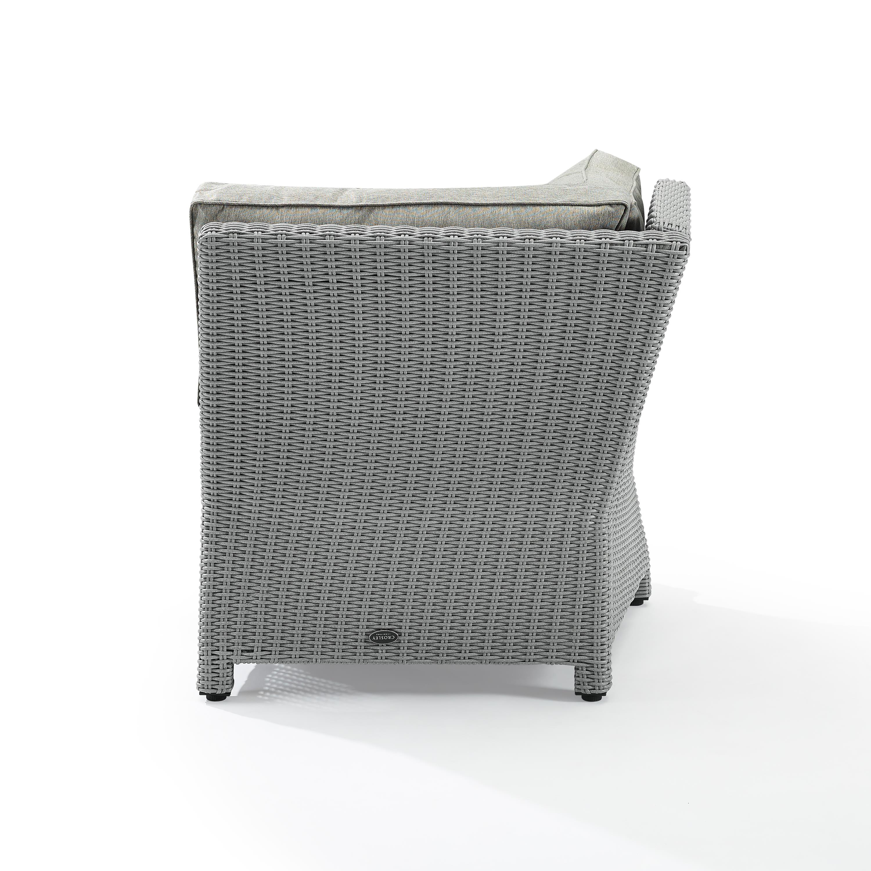 Crosley Bradenton Wicker Patio Corner Chair in Gray - image 3 of 10