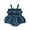 Blue, variant on Bagilaanoe Newborn Baby Girl Denim Rompers Sleeveless Bodysuits 3M 6M 12M 18M Infant Ruched One Piece Short Jumpsuit
