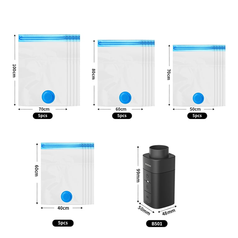 Winday 4-Pack Vacuum Storage Bags with Electric Air Pump photo 7