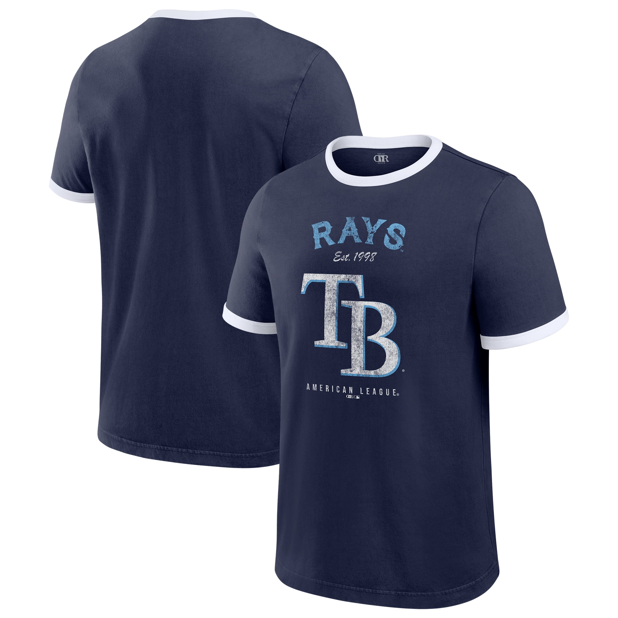 Men's Darius Rucker Collection by Fanatics Navy Tampa Bay Rays Washed Ringer T-Shirt