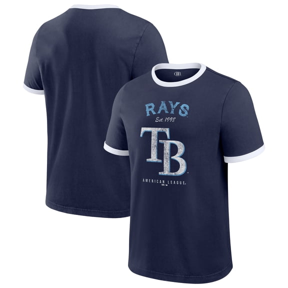 Men's Darius Rucker Collection by Fanatics Navy Tampa Bay Rays Washed Ringer T-Shirt