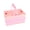 Pink, variant on OIUR Foldable Storage Box with Cover Handle Design Large Capacity Stackable Sundries Organizer Desktop Storage Box