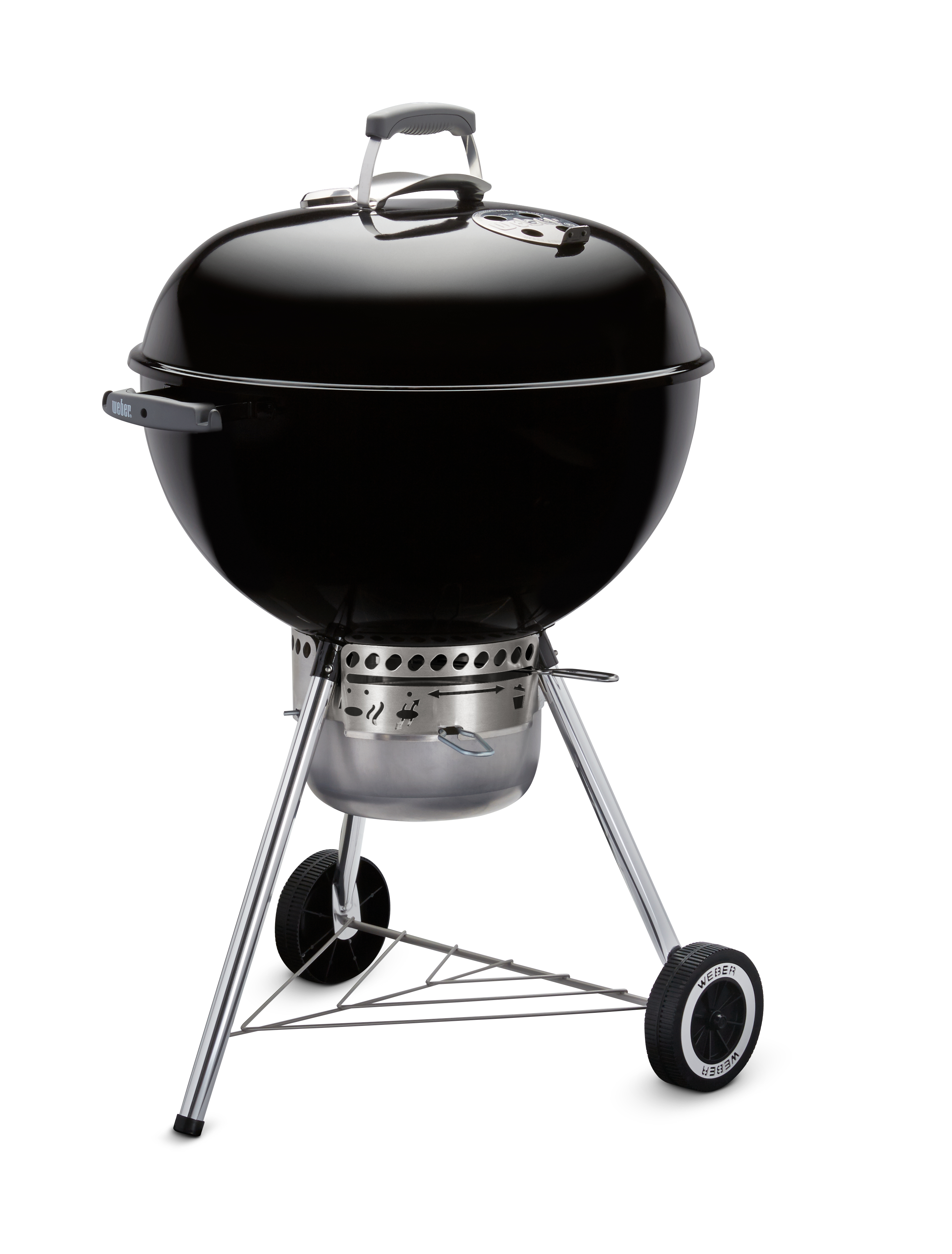 Weber Original Charcoal Grill, 22 Inch Premium Kettle Charcoal Grill, Black