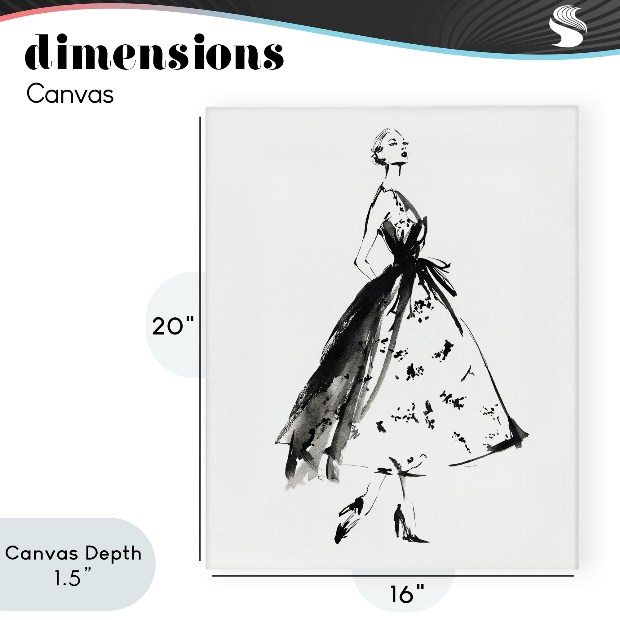 Stupell Industries Ethereal Couture Contour Canvas Wall Art, design by Svetlana Aleynikova