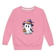 thumbnail image 4 of Tfken Halloween Kids Girls Sweatshirt Cartoon Print Long Sleeve Pullover Sweater Pink Tops Size 11-12 Years, 4 of 4