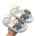thumbnail image 1 of Baby Toddler Girls Soft Open Toe Summer Sandals Flower Princess Flat Shoes, 1 of 6