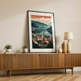 thumbnail image 2 of Vintage Bergen Illustrations: Captivating Norwegian Charm - Bergen Vestland Norway Illustration Black Framed Wall Art Print 12 x 18 inches, 2 of 8