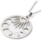 thumbnail image 3 of Non-Tarnish 201 Stainless Steel Sun with Moon Phase Pendant Necklace with Cable Chains Stainless Steel Color 17.72 inch(45cm), 3 of 4