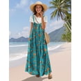 thumbnail image 2 of Monos YESNO casual de pierna ancha con estampado floral bohemio para mujer, algodón, 2 of 5