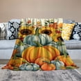 thumbnail image 2 of Creowell Harvest Pumpkins Sunflowers Print Flannel Throw Blanket, Hand/Machine Wash, All Seasons Long-Lasting Blanket 40x50in, 2 of 6