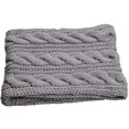 thumbnail image 3 of Women's infinity knitted scarf circle loop warm fashion thick ribbed scarf gray, 3 of 3