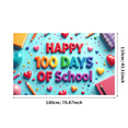 thumbnail image 1 of School 100 Days Celebration Backdrop Banner Colorful Party Supplies Background Photography Props Happy Days Decorations Classroom Event Decor, 1 of 4