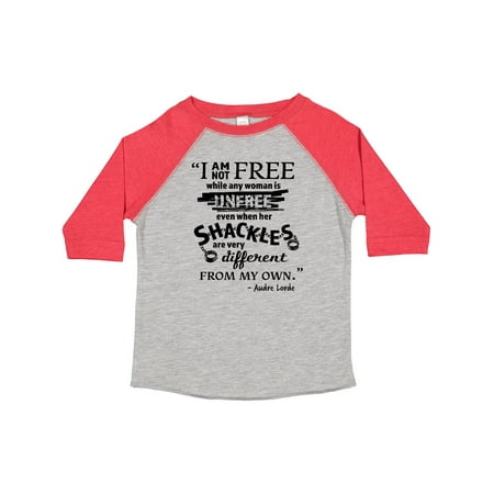 

Inktastic I Am Not Free... - Audre Lorde Quote Black History Month Boys or Girls Toddler T-Shirt