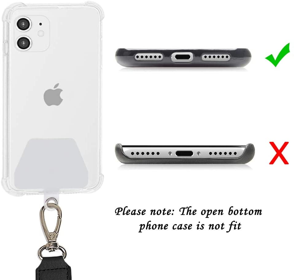 Phone Neck Strap Holder Cell Phone Safe Tether Keyring Lanyard Universal Compatible with iPhone 11 Pro Max XS XR X 8 7 6S Plus Samsung Galaxy S10 S9 S8 Note 10-Red SS Phone Lanyard 