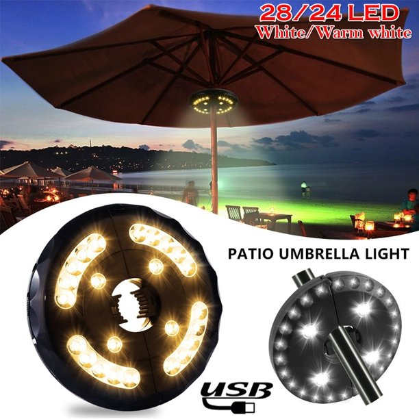 Willstar Patio Umbrella Light 3 Brightness Modes Cordless 28 24 Led Lights Umbrella Pole Light For Patio Umbrellas Camping Tents Or Outdoor Use Walmart Com Walmart Com