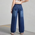 thumbnail image 7 of WAYUTE Girls Jeans Wide Leg High Waist Comfortable Fit Baggy Denim Pants for Kids Youth Streetwear Casual Daily Wear, 7 of 7