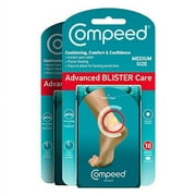 Compeed Advanced Blister Care Cushions 10 Count Medium Pads (2 Packs) - Packaging May Vary