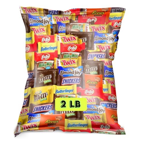 Bulk Assorted Fun-Size Chocolate BCF26 Candy Mix - 2 lb Variety Bag - Individually Wrapped Mini Chocolates for Parties, Candy Buffets, Office Snacks, Pinatas, Weddings & Holiday Celebrations