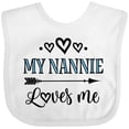 thumbnail image 3 of Inktastic My Nannie Loves Me Granddaughter Boys or Girls Baby Bib, 3 of 4