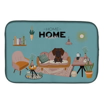 Carolines Treasures CK7974DDM Chocolate Wire Haired Dachshund Sweet Home Dish Drying Mat 14 x 21" multicolor